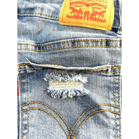 Levi’s Girls Jean Bid Overalls Med Wash Distressed Size 10R - Picture 8 of 8